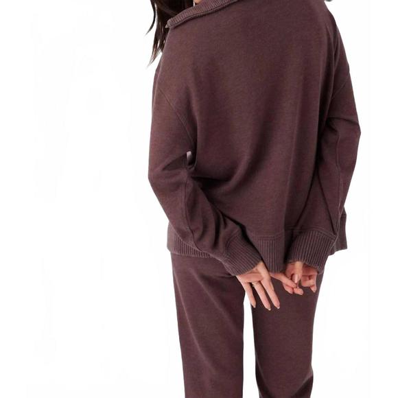 NEW O'NEILL karma mock neck zip in brown - Picture 2 of 2